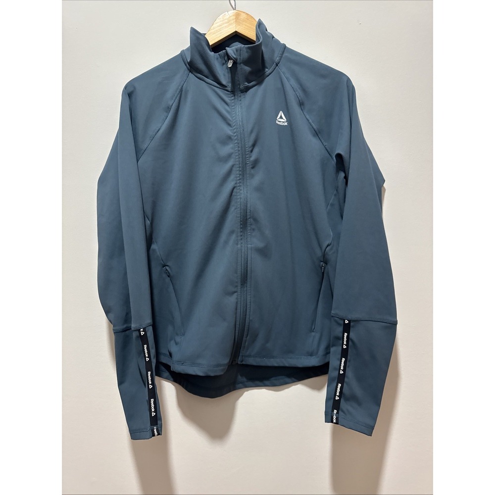 Reebok Womens Full Zip Active Wear Yoga Gym Jacket Color Blue Size XL